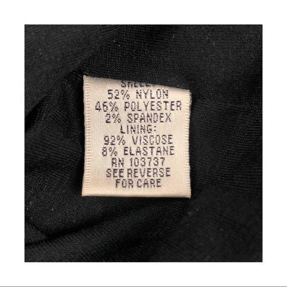 Ali Ro Size 6 Black Gold Knit Fit and Flare Dress - Picture 7 of 8